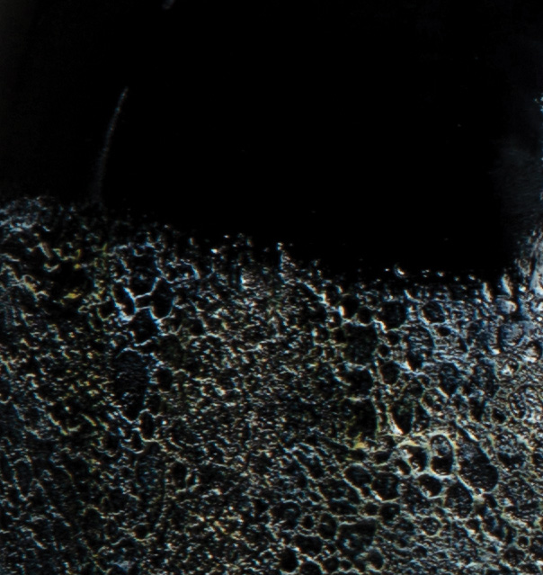 Falling Blue over Black Lava